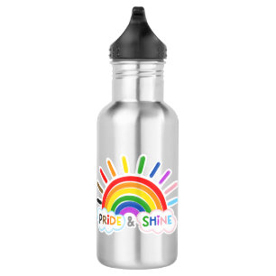 Pride & Shine LGBTQ+ Rainbow Sunrise Happy Edelstahlflasche