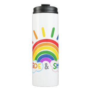 Pride & Shine LGBTQ+ Rainbow Sunrise Happy Thermosbecher