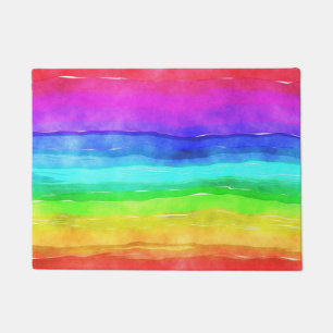 Pride-Symbol-Flagge für ein Leben in Diskriminier Fußmatte