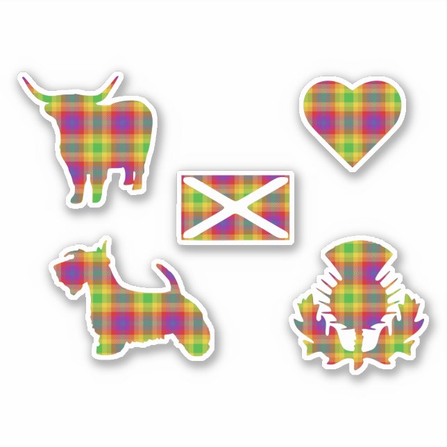 Pride Tartan Aufkleber (Vorderseite)
