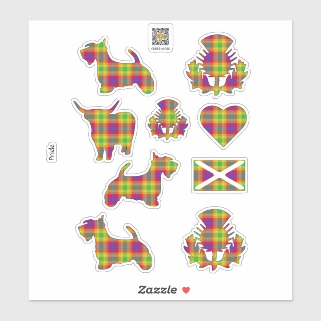 Pride Tartan Sticker (Blatt)