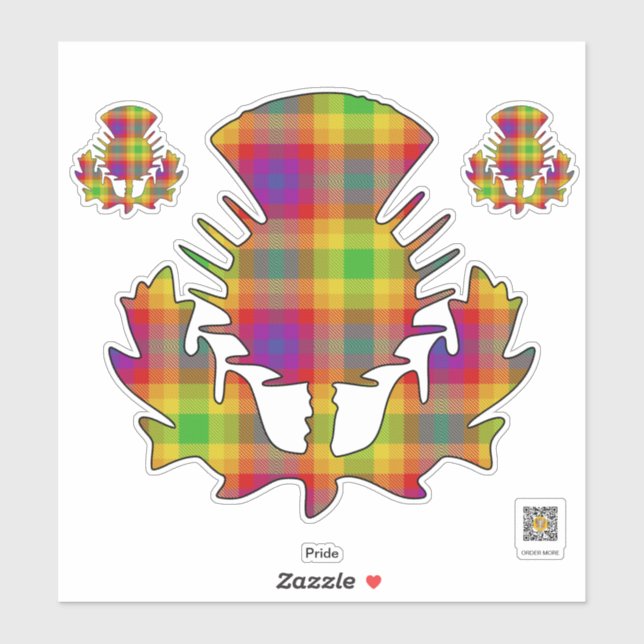 Pride Thistle Sticker (Blatt)