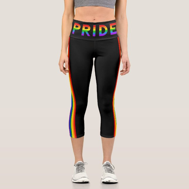 PRIDE Unisex Capri Leggings (Vorderseite)