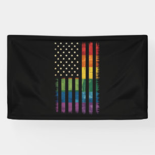 Pride USA Amerika abgenutzte Regenbogenflagge LGBT Banner