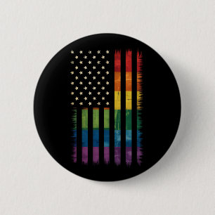 Pride USA Amerika abgenutzte Regenbogenflagge LGBT Button