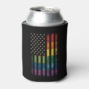 Pride USA Amerika abgenutzte Regenbogenflagge LGBT Dosenkühler