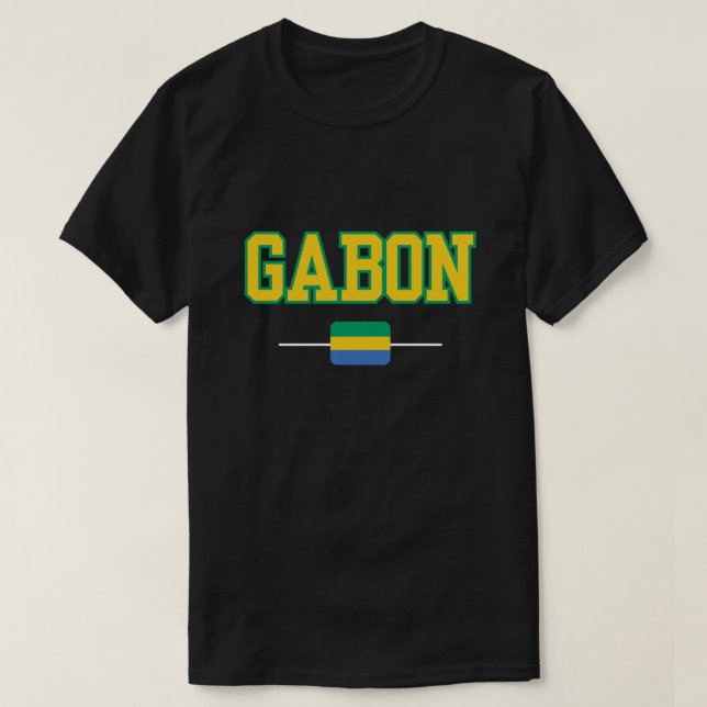Pride Vibrant Gabon Flag T - Shirt (Design vorne)