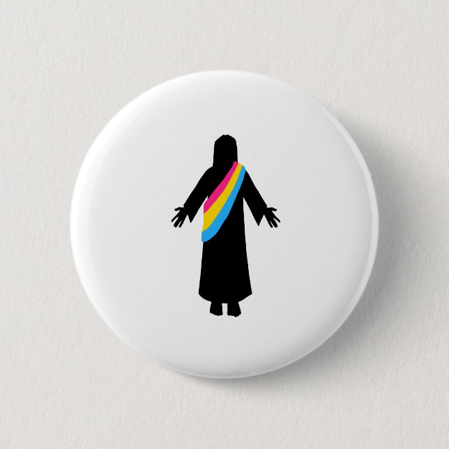 PrideJesus PanFlag Button (Vorderseite)