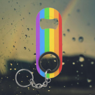 PridePop: Regenbogen-Stolz Edelstahl Mini Flaschenöffner