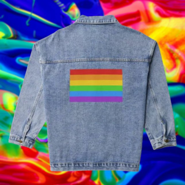 PrideThreads: Regenbogenflagge Jeansjacke (Von Creator hochgeladen)