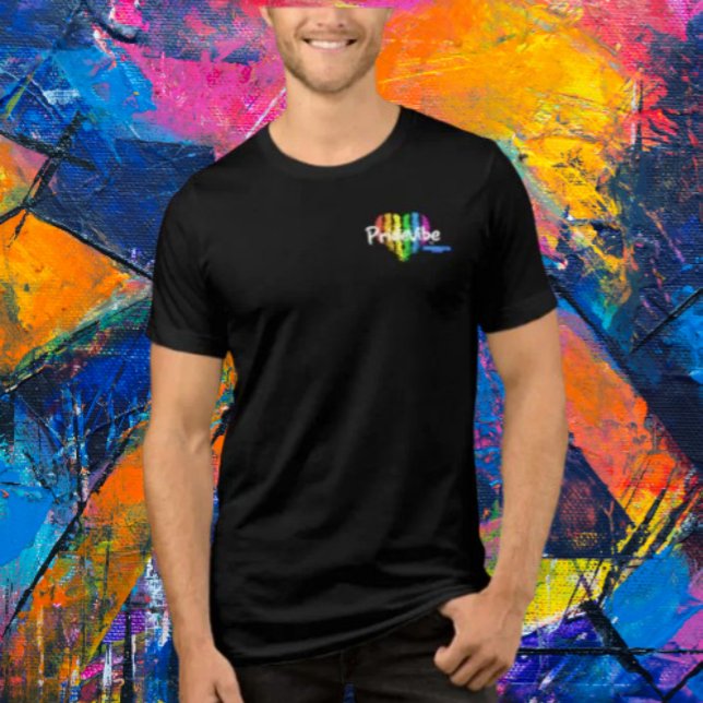 PrideVibe Logo-T-Shirt: Feine Vorderseite, fett hi Tri-Blend Shirt (Von Creator hochgeladen)