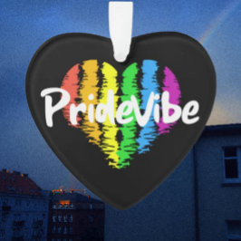 PrideVibe Regenbogenherz: Liebe in jedem Winkel Ornament
