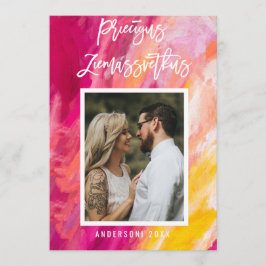 Priecigus Ziemassvetkus Lettisches Foto gestrichen