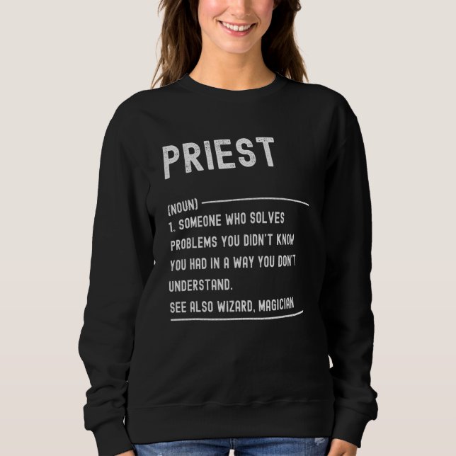 Priest Definition Shirts Funny Job Title (Vorderseite)