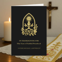 Priest IHS, Keys und Chalice der 50. Jubilee-Karte