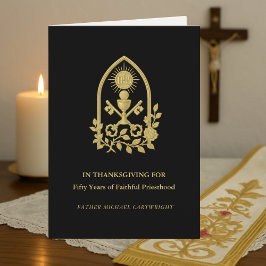 Priest IHS, Keys und Chalice der 50. Jubilee-Karte Karte