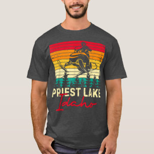 Priest Lake Idaho Snowmobil Reiten T-Shirt