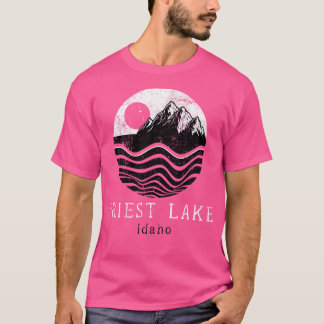Priest Lake Mountains Idaho Wandern Vintag T-Shirt
