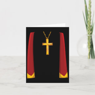 Priest Lazy Diy Halloween Kostümminister Pastor Karte
