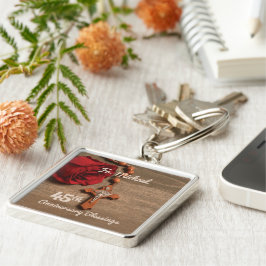 Priester 45. Ordination Jubiläum Rose und Rosary Schlüsselanhänger