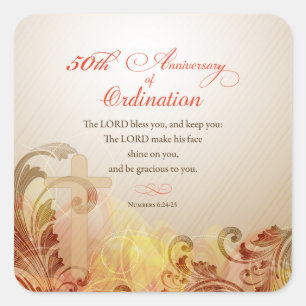 Priester, 50. Jahrestag der Segnung Quadratischer Aufkleber