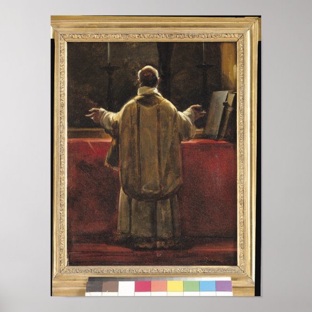 Priester am Altar Poster (Vorne)