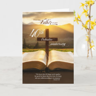 Priester Bibel zum 40. Weihejubiläum Karte
