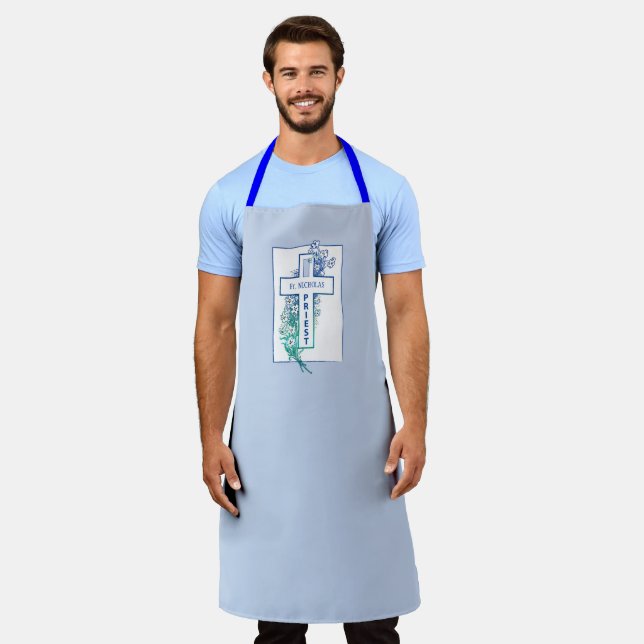 Priester Cross Blume Personalisiert Schürze (Getragen)