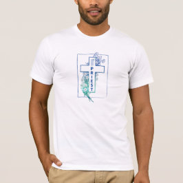 Priester Cross Blume Personalisiert T-Shirt