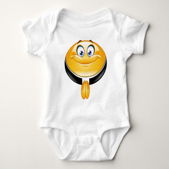 Priester Emoji Baby Strampler (Vorderseite)