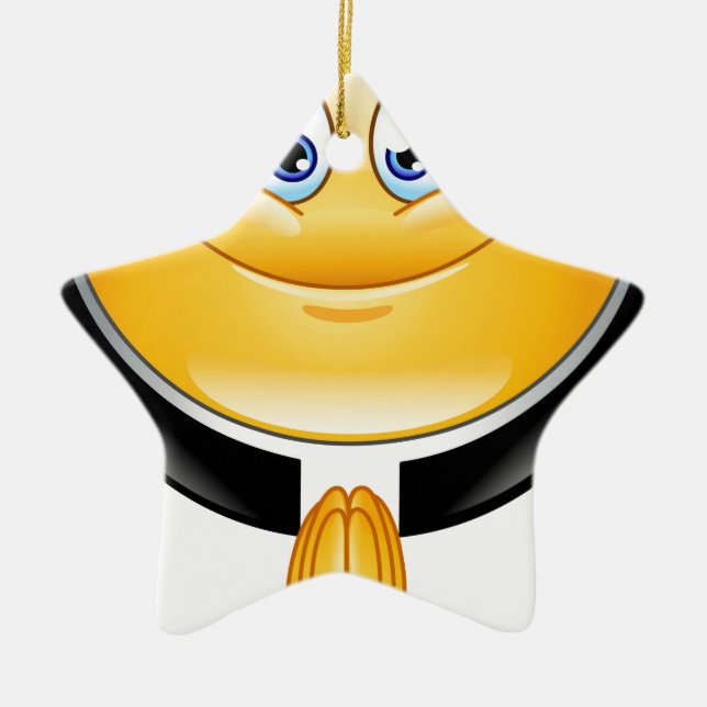 Priester Emoji Keramikornament (Vorne)
