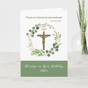 Priester Geburtstag Gott sei Dank Grünpflanzen Kra Karte