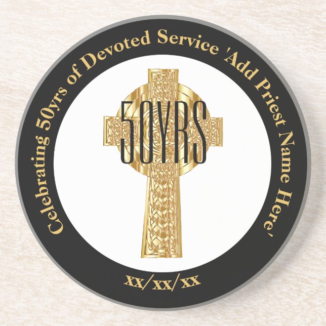 Priester Golden Jubilee 50. Jahr der Ordination Untersetzer (Vorne)