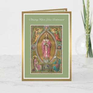 Priester im Ruhestand Altarbild Jesus Karte