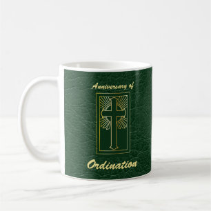 Priester-Jahrestag der Ordination Leder Look Kaffeetasse