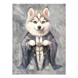 Priester King Siberian Husky Dog Fotodruck