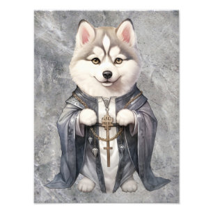 Priester King Siberian Husky Dog Fotodruck