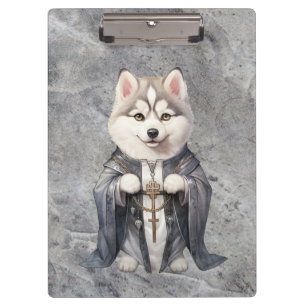 Priester King Siberian Husky Dog Klemmbrett