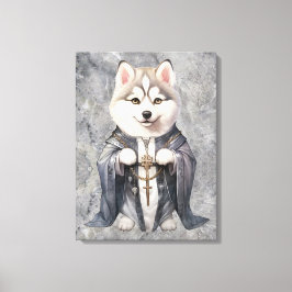Priester King Siberian Husky Dog Leinwanddruck