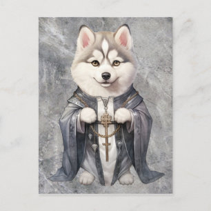Priester King Siberian Husky Dog Postkarte