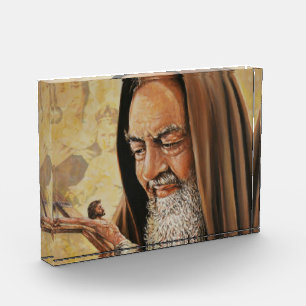 Priester-Kruzifix Jesus St. Padre Pio Fotoblock