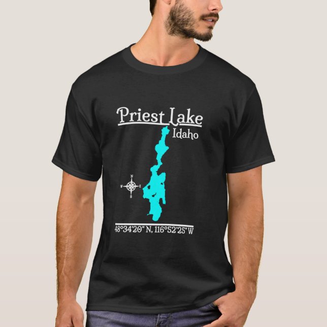 Priester Lake Idaho Long Sleeve T Shirt (Vorderseite)
