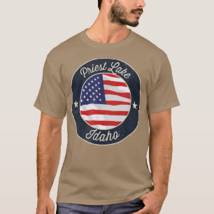 Priester Lake - Patriotic Idaho Souvenir T - Shirt