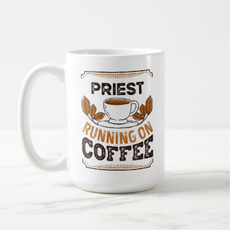 Priester laufen auf Coffee-Coffein-Geschenk Kaffeetasse