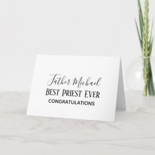Priester Pastor Clergy Gifts - Einfach Personalisi Karte