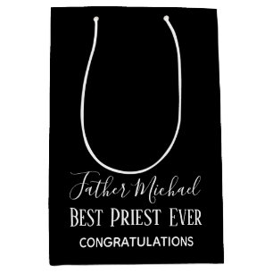 Priester Pastor Clergy Gifts - Einfach Personalisi Mittlere Geschenktüte