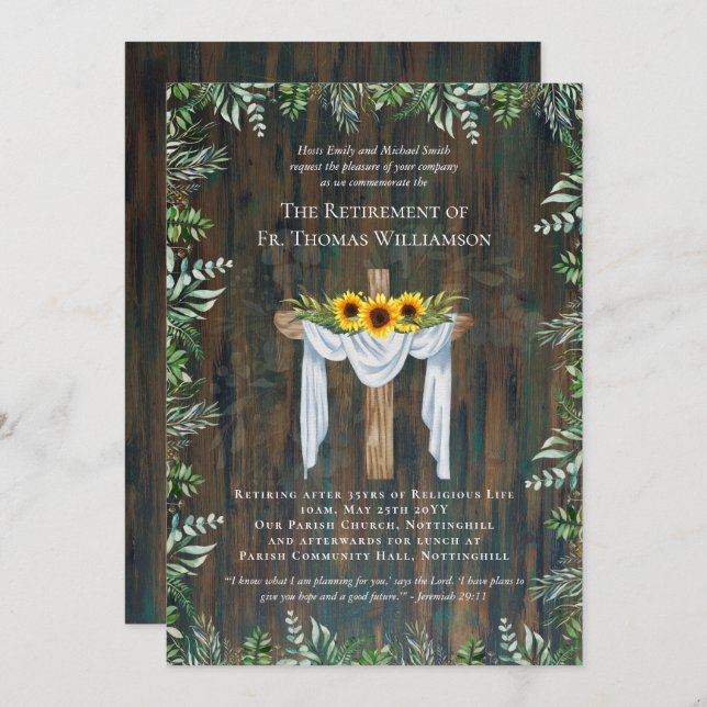 Priester Pastor Deacon Minister für Ruhestand Sonn (Vorne/Hinten)