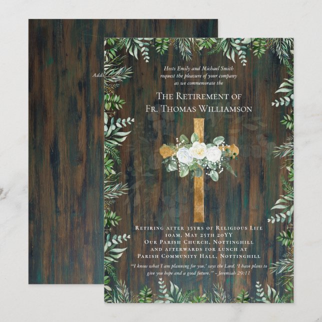 Priester Pastor Deacon Minister Rose für das Ruhes (Vorne/Hinten)