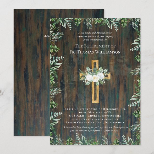 Priester Pastor Deacon Minister Rose für das Ruhes (Vorne/Hinten)