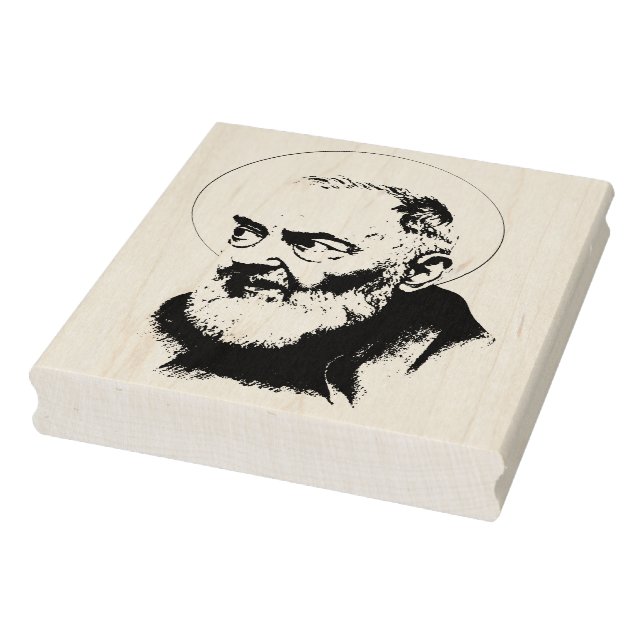 Priester St. Padre Pio Capuchin Katholik Gummistempel (Stempel)